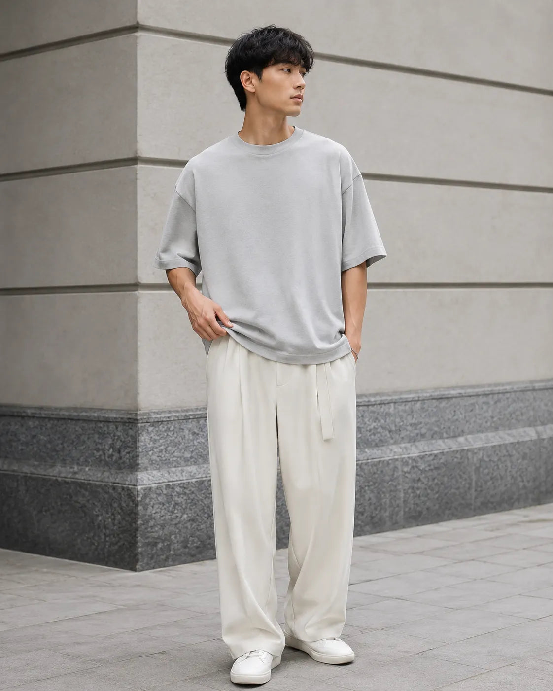 The Ash Grey Oversized Essential