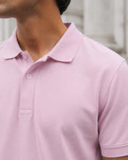 RENQARA Blush Pink Polo T-Shirt