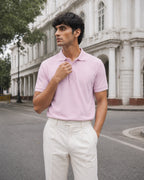 RENQARA Blush Pink Polo T-Shirt