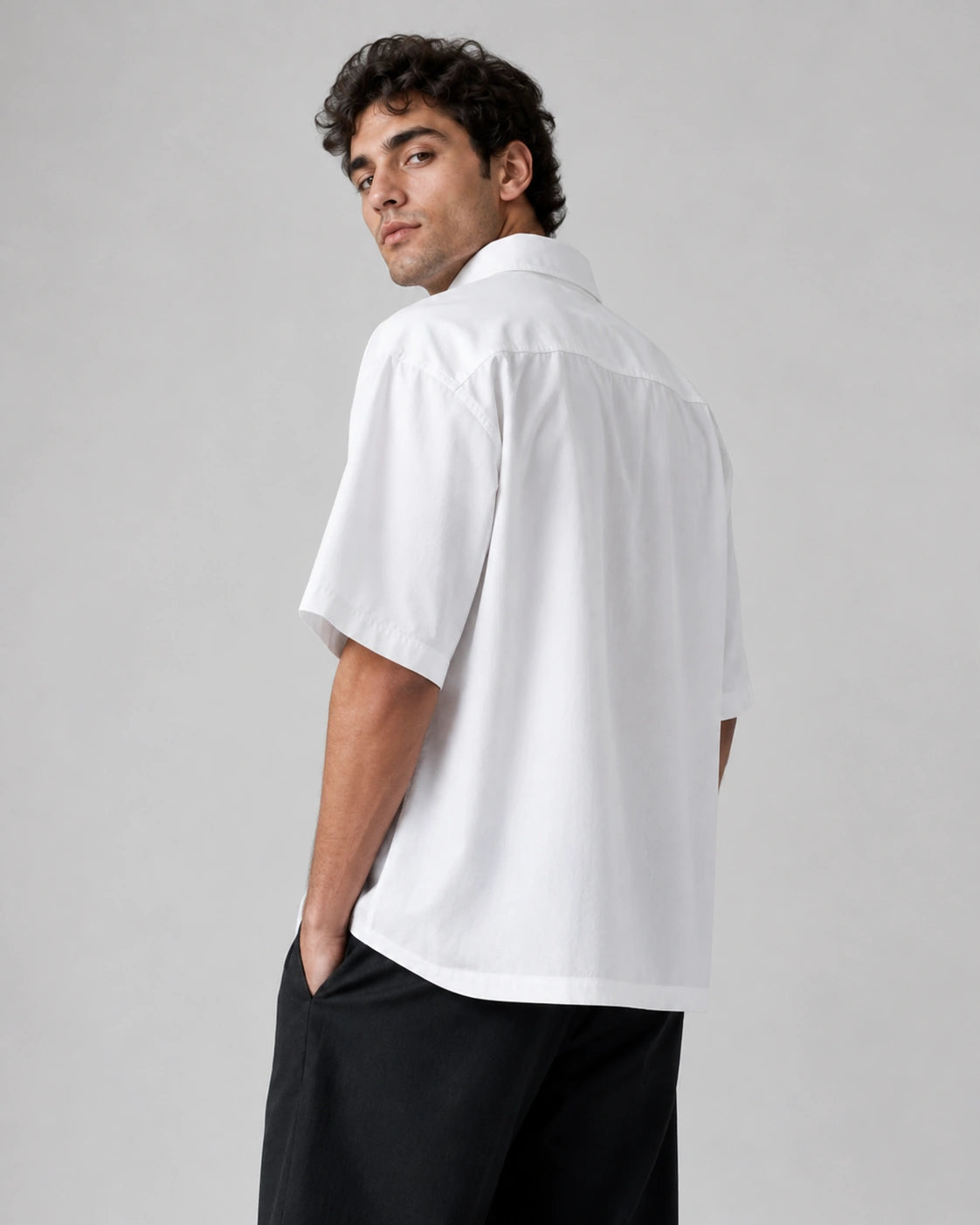 RENQARA White Flow Collar Shirt Secondary image