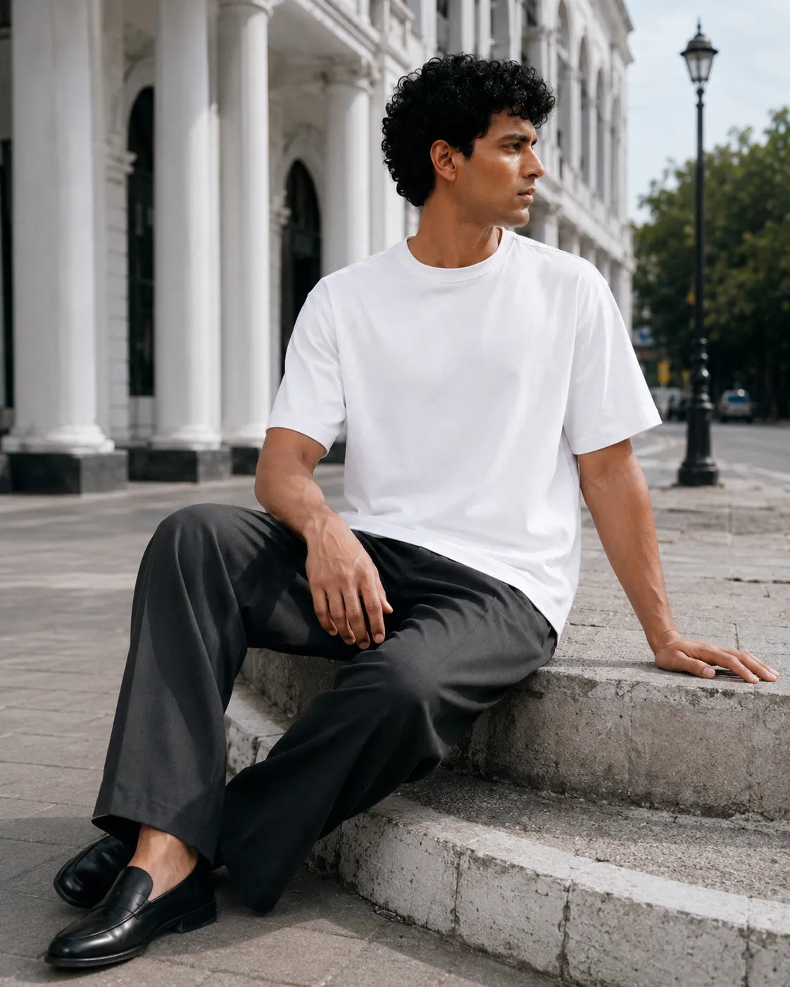 RENQARA White Supima T-Shirt Secondary image